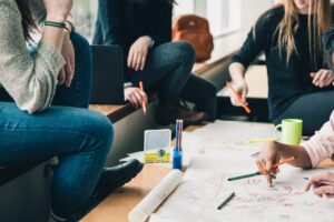 a team working together Image by StockSnap from Pixabay