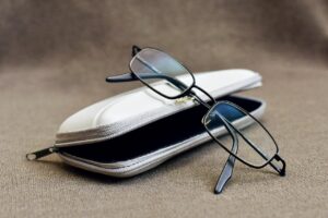 glasses and case for travelling