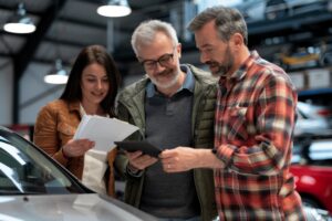 prospective buyers looking at car finance options prospective buyers looking at car finance options